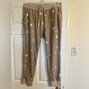 Live Love Lounge Women's Pajama Pants Stars Size Large
